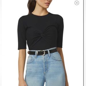 Favorite Daughter Twist Front Cutout T-Shirt NWOT